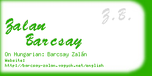zalan barcsay business card