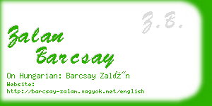 zalan barcsay business card